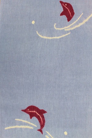 マリンブルーの涼やかさと想像力に個性をミックスした魅せるゆかた