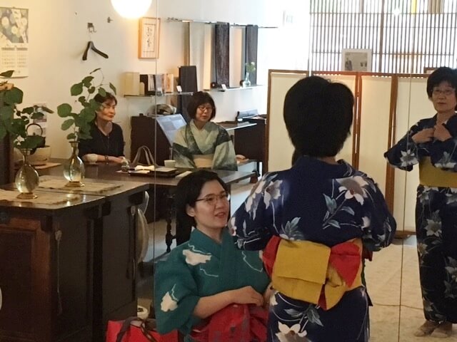 浴衣着付け　着付け教室　熊本市中央区　着物専門店　わのくに