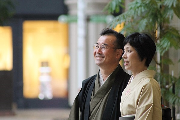 着物姿の夫婦　着物につつまれる幸せ時間　豊かな暮らし　熊本市中央区　着物専門店　わのくに