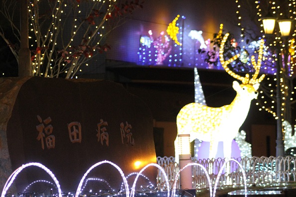 熊本市　わのくに　福田病院　クリスマスイルミネーション