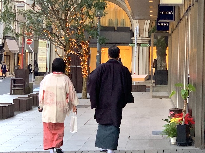 夫婦でお着物　お着物で初詣　熊本市中央区　着物専門店　わのくに
