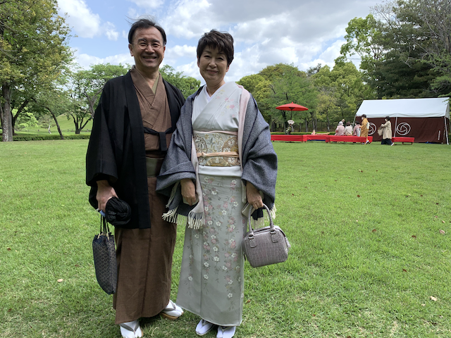 お茶会の着物　東阿部流　熊本支部結成50周年記念茶会　お煎茶　水前寺成趣園　能楽殿　熊本市中央区　着物専門店　わのくに